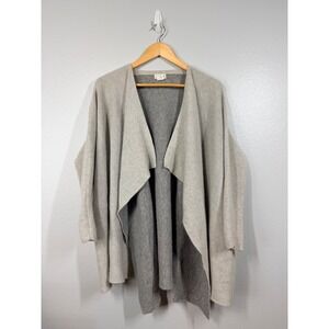 Club Monaco Sweater Women's XS Beige Cashmere Open Front Cardigan Sweater